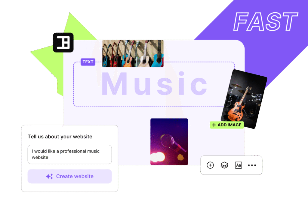 Easily build fast and cheap websites for musicians